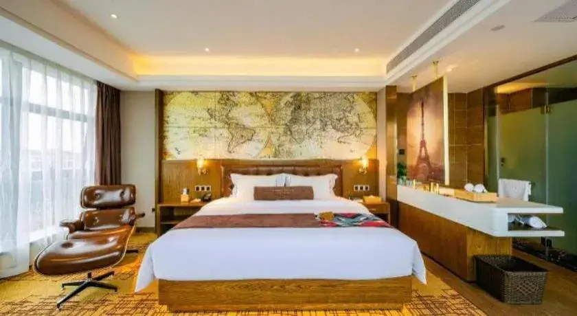 Bed in James Joyce Coffetel· Chengdu Shuangliu Airport Haibing City Wanda Bed in James Joyce Coffetel· Chengdu Shuangliu Airport Haibing City Wanda