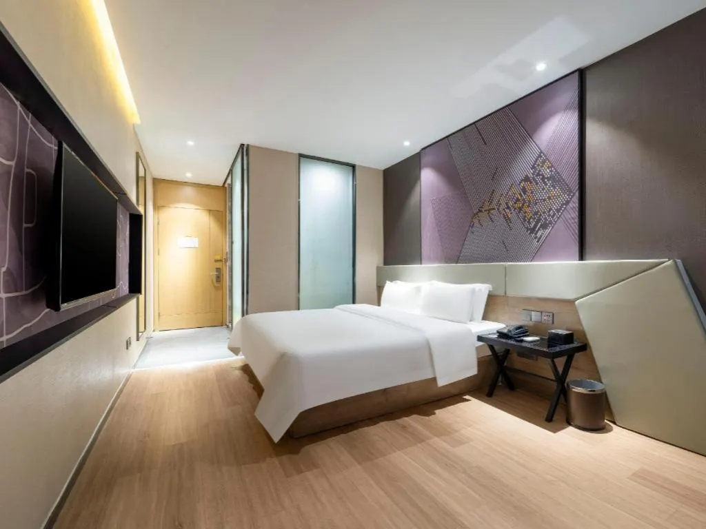 Bed in IU Hotels· Tianjin Houtai Chengjian University Haitai Industrial Park