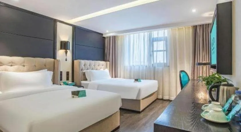 Bed in Xana Hotelle Nanchang Tengwang Pavilion Wanshougong