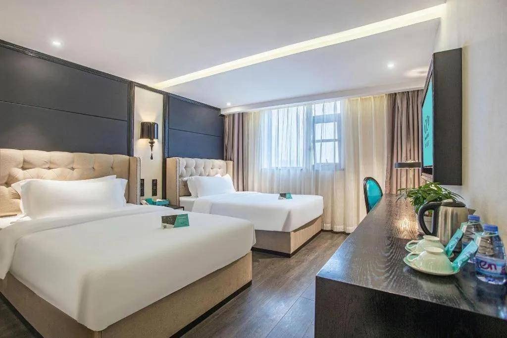 Bed in Xana Hotelle Nanchang Tengwang Pavilion Wanshougong