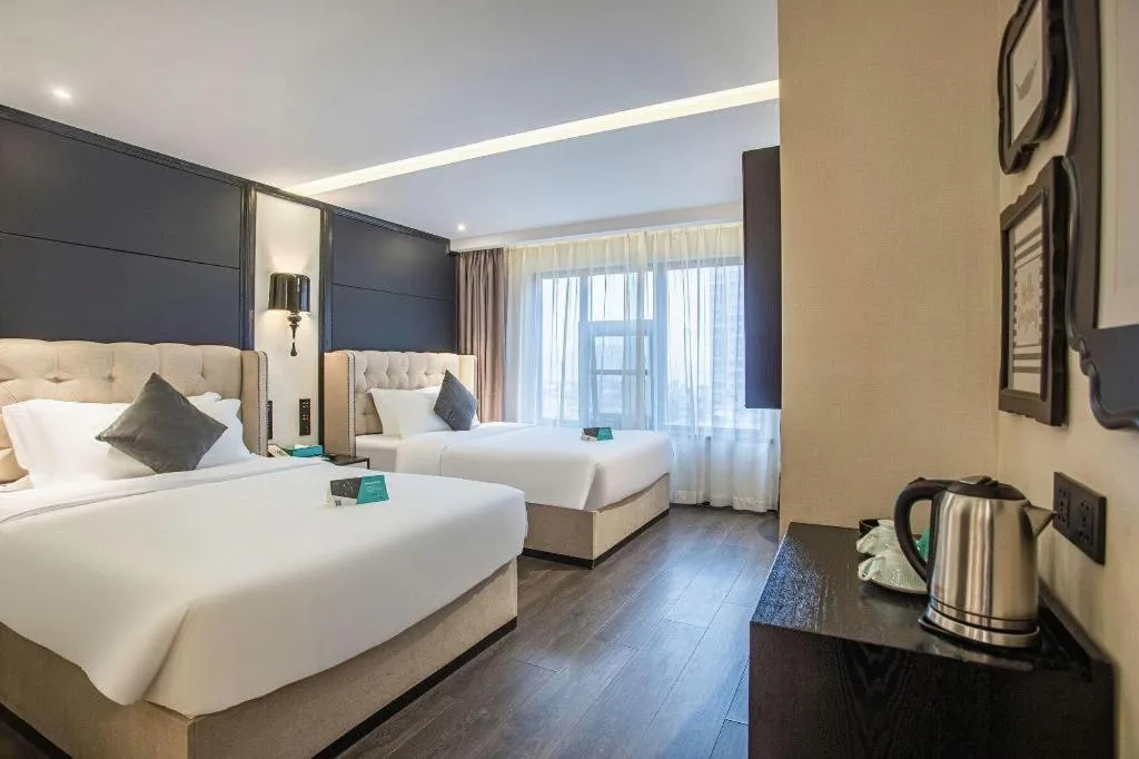 Bed in Xana Hotelle Nanchang Tengwang Pavilion Wanshougong