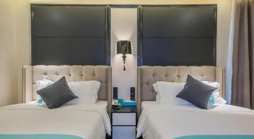 Bed in Xana Hotelle Nanchang Tengwang Pavilion Wanshougong