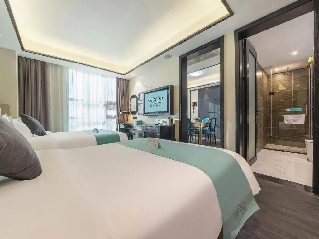 Bed in Xana Hotelle Nanchang Tengwang Pavilion Wanshougong