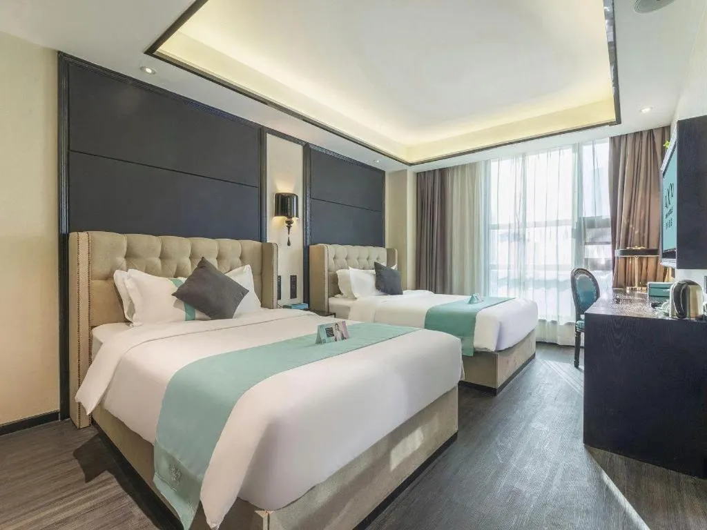 Bed in Xana Hotelle Nanchang Tengwang Pavilion Wanshougong