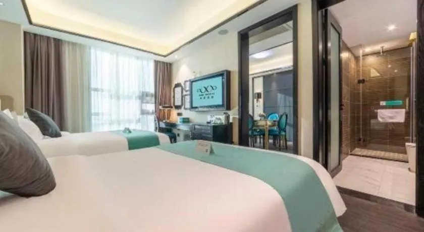 Bed in Xana Hotelle Nanchang Tengwang Pavilion Wanshougong