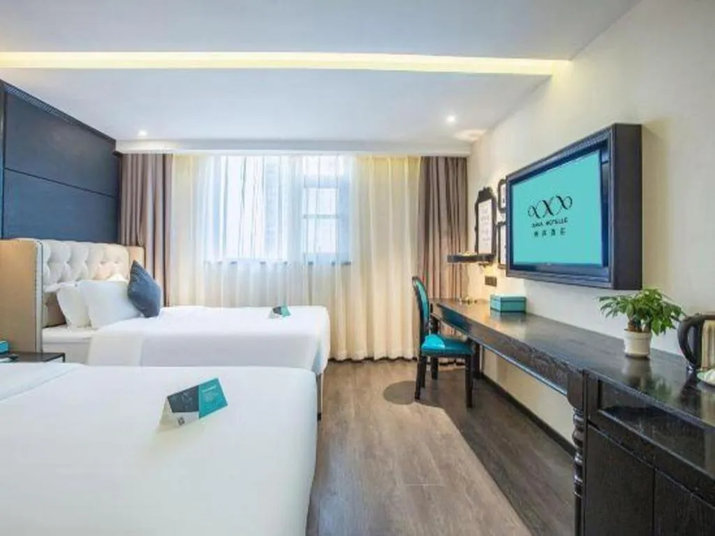 Bed in Xana Hotelle Nanchang Tengwang Pavilion Wanshougong
