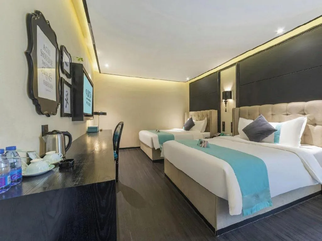 Bed in Xana Hotelle Nanchang Tengwang Pavilion Wanshougong