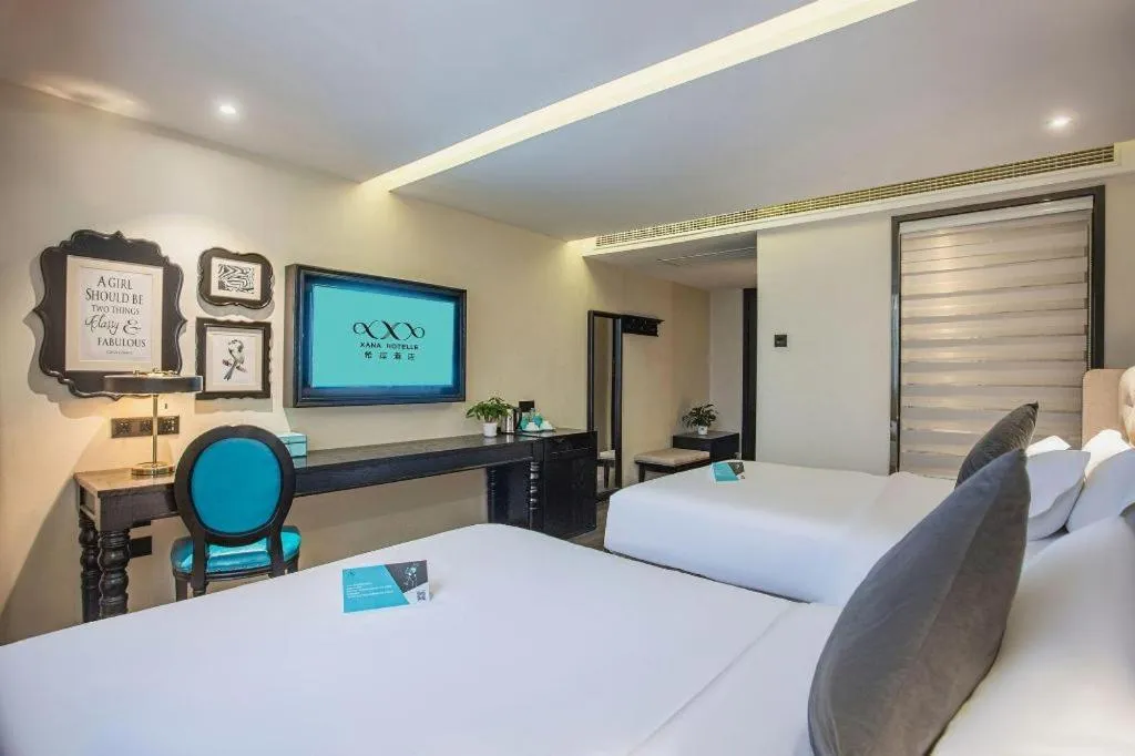 Bed in Xana Hotelle Nanchang Tengwang Pavilion Wanshougong