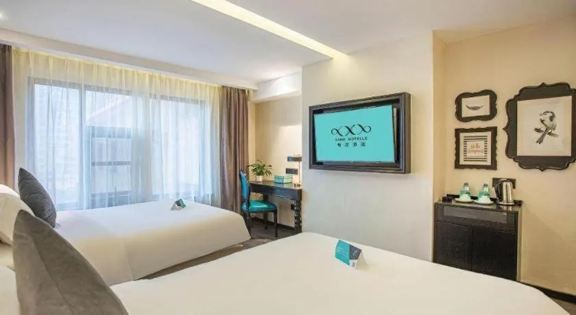 Bed in Xana Hotelle Nanchang Tengwang Pavilion Wanshougong