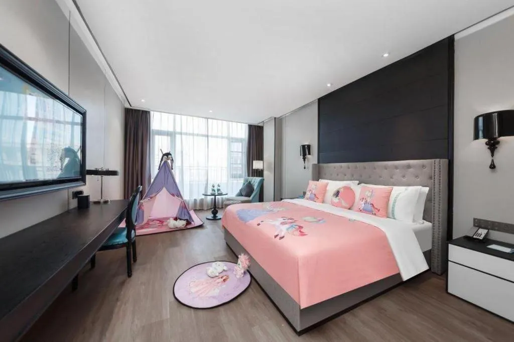 Bed in Xana Hotelle Luzhou High-Speed Railway Station Trading Market Passenger Terminal