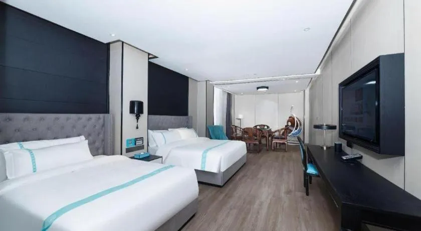 Bed in Xana Hotelle Luzhou High-Speed Railway Station Trading Market Passenger Terminal