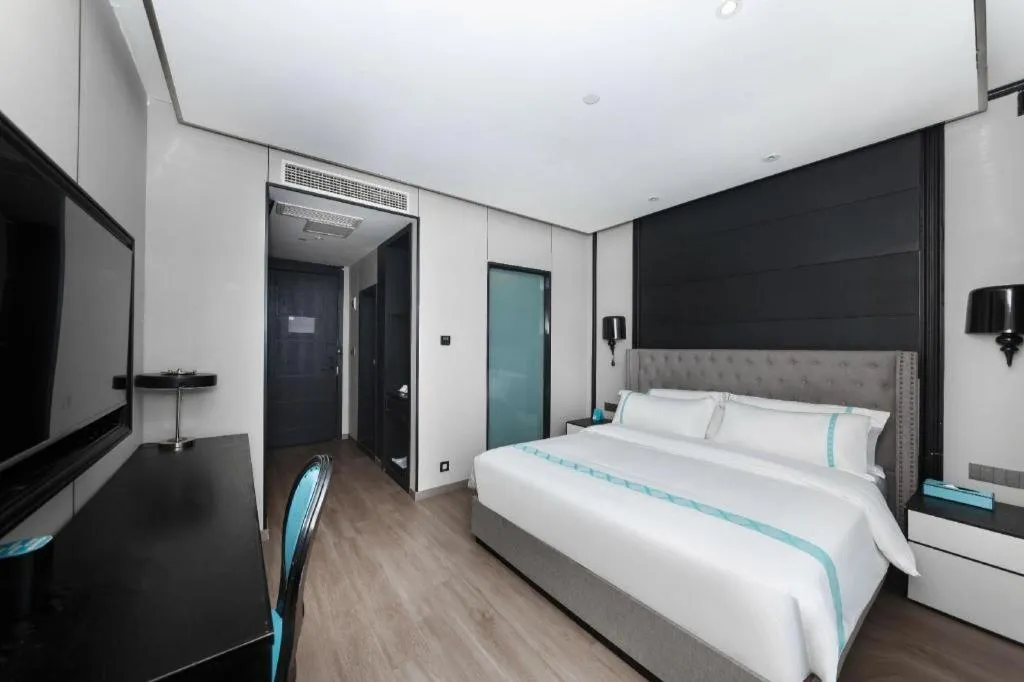 Bed in Xana Hotelle Luzhou High-Speed Railway Station Trading Market Passenger Terminal