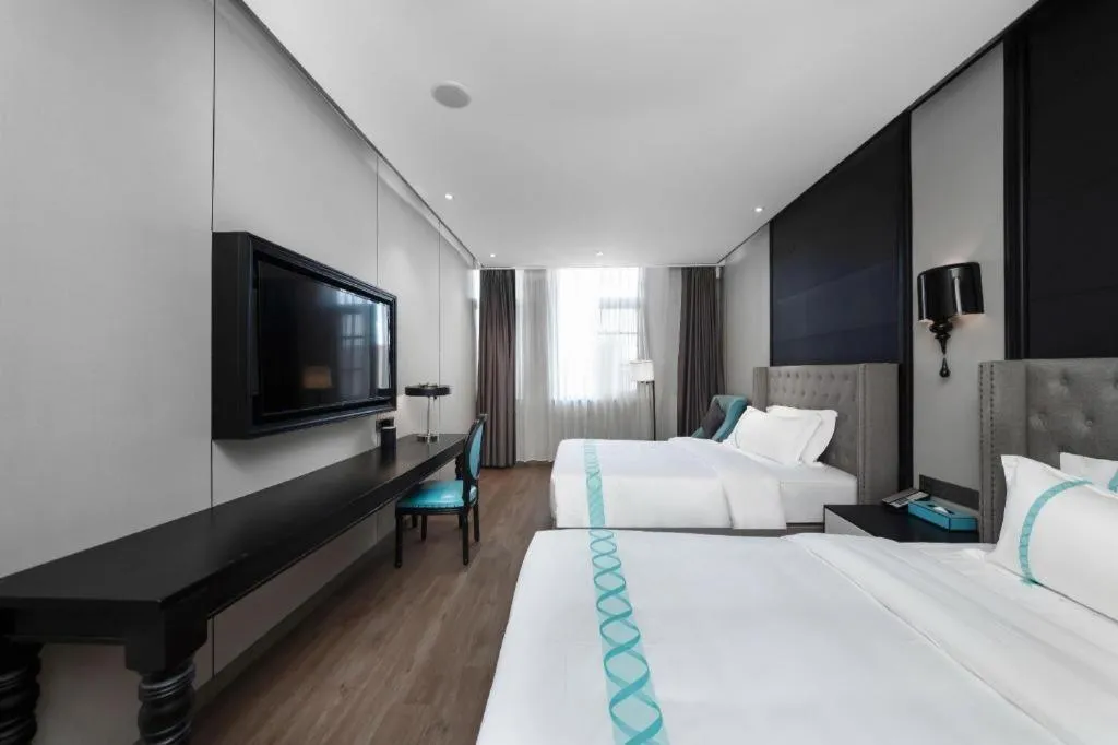 Bed in Xana Hotelle Luzhou High-Speed Railway Station Trading Market Passenger Terminal