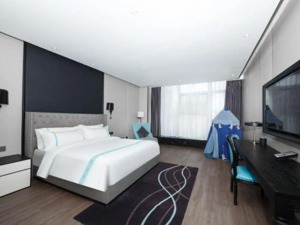 Bed in Xana Hotelle Luzhou High-Speed Railway Station Trading Market Passenger Terminal