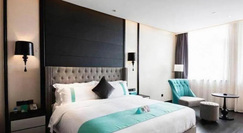 Bed in Xana Hotelle Luzhou High-Speed Railway Station Trading Market Passenger Terminal