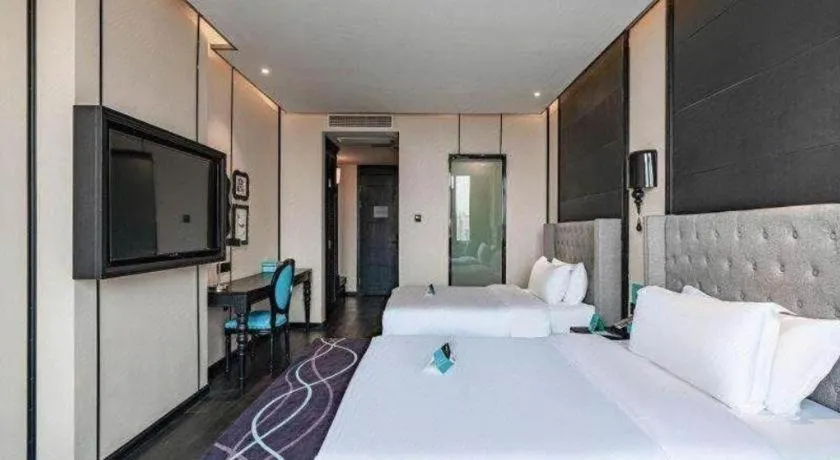 Bed in Xana Hotelle Luzhou High-Speed Railway Station Trading Market Passenger Terminal