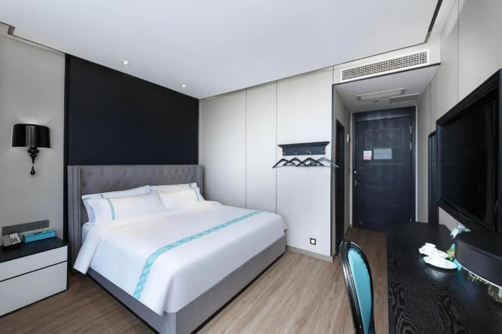 Bed in Xana Hotelle Luzhou High-Speed Railway Station Trading Market Passenger Terminal