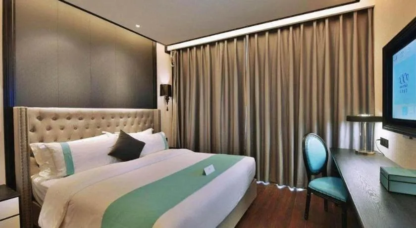 Bed in Xana Hotelle Luzhou High-Speed Railway Station Trading Market Passenger Terminal