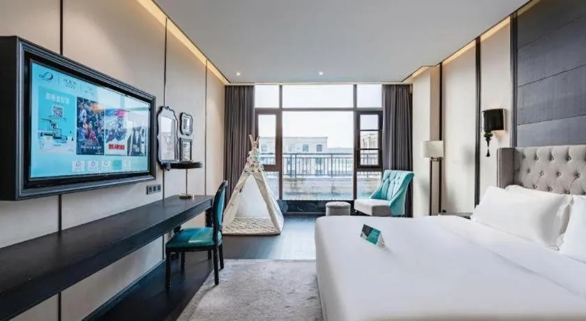 Bed in Xana Hotelle Luzhou High-Speed Railway Station Trading Market Passenger Terminal