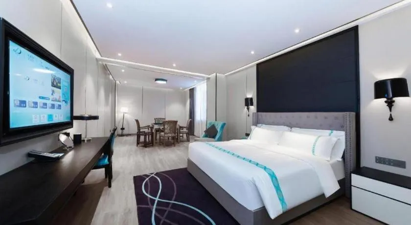 Bed in Xana Hotelle Luzhou High-Speed Railway Station Trading Market Passenger Terminal