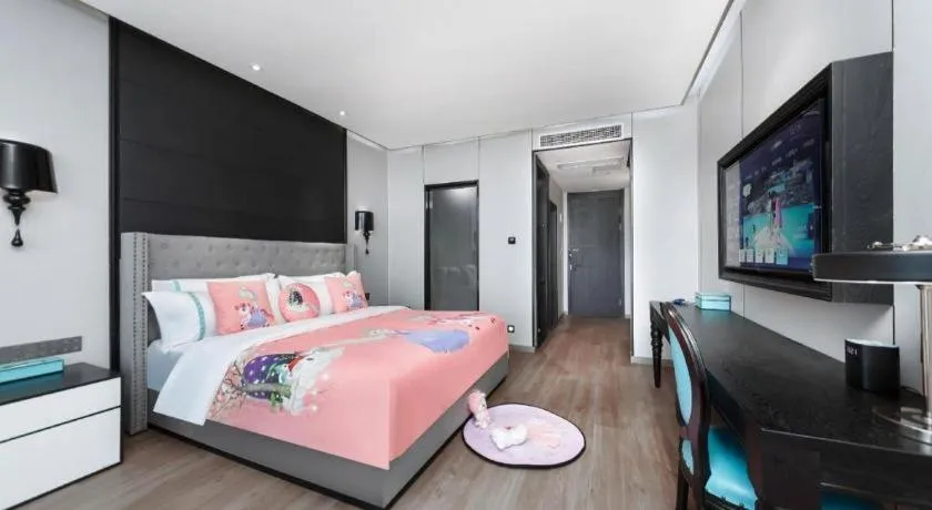 Bed in Xana Hotelle Luzhou High-Speed Railway Station Trading Market Passenger Terminal