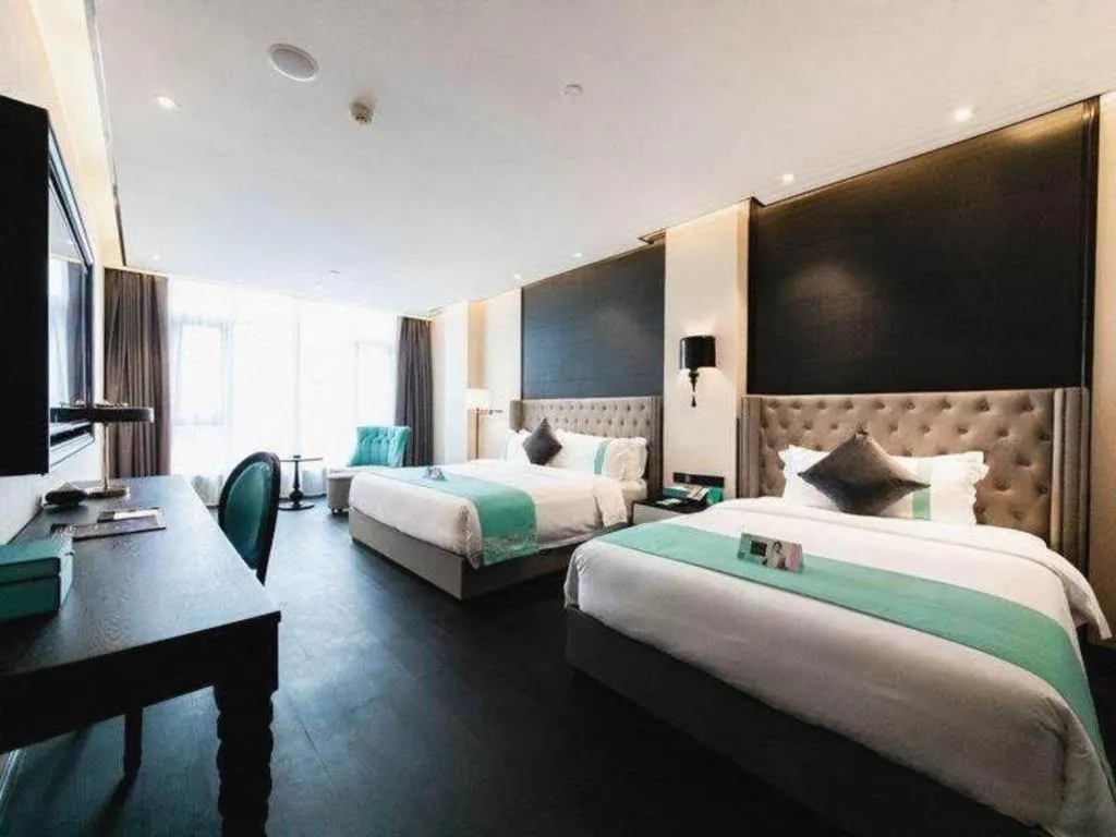 Bed in Xana Hotelle Luzhou High-Speed Railway Station Trading Market Passenger Terminal