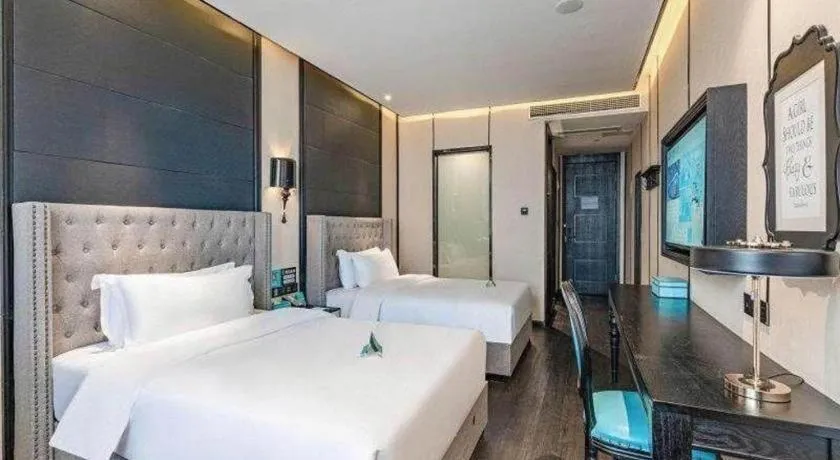 Bed in Xana Hotelle Luzhou High-Speed Railway Station Trading Market Passenger Terminal