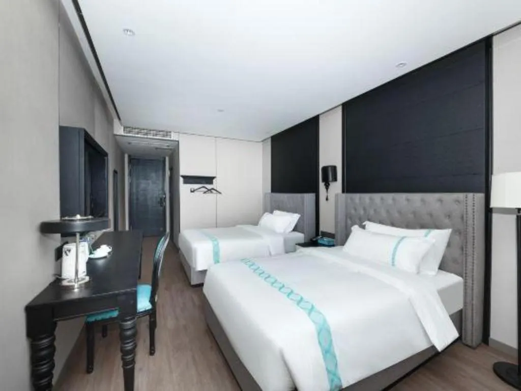 Bed in Xana Hotelle Luzhou High-Speed Railway Station Trading Market Passenger Terminal