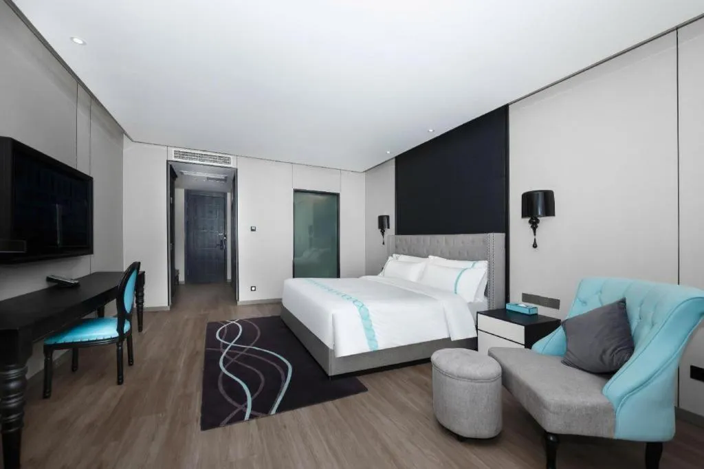 Bed in Xana Hotelle Luzhou High-Speed Railway Station Trading Market Passenger Terminal