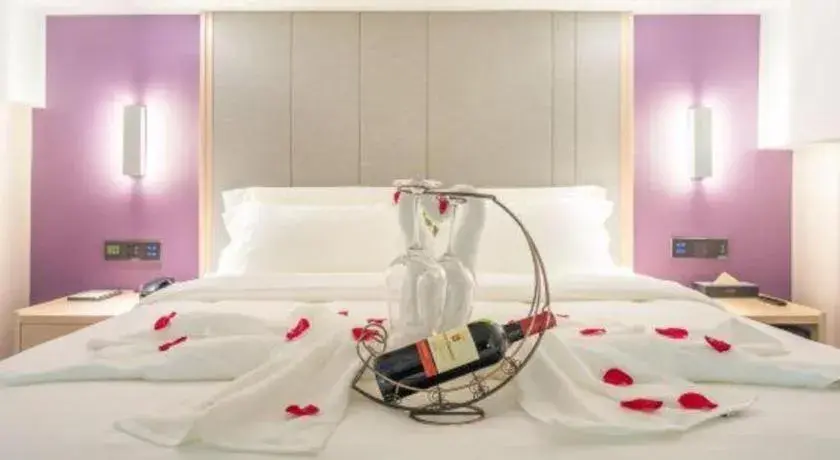 Bed in Lavande Hotel Beijing Yizhuang Development Zone JD Headquarter Bed in Lavande Hotel Beijing Yizhuang Development Zone JD Headquarter