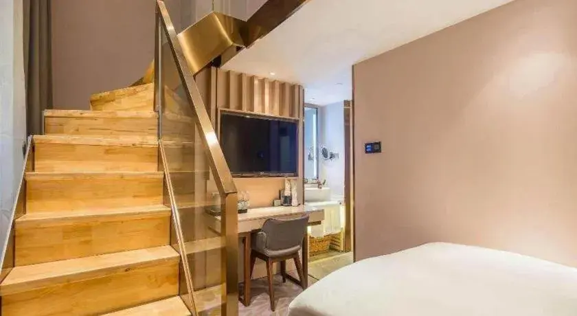 Bed in Lavande Hotel Beijing Yizhuang Development Zone JD Headquarter Bed in Lavande Hotel Beijing Yizhuang Development Zone JD Headquarter