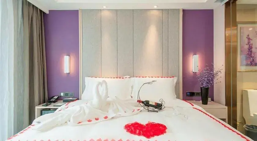 Bed in Lavande Hotel Beijing Fangshan Changyang Metro Station Bed in Lavande Hotel Beijing Fangshan Changyang Metro Station