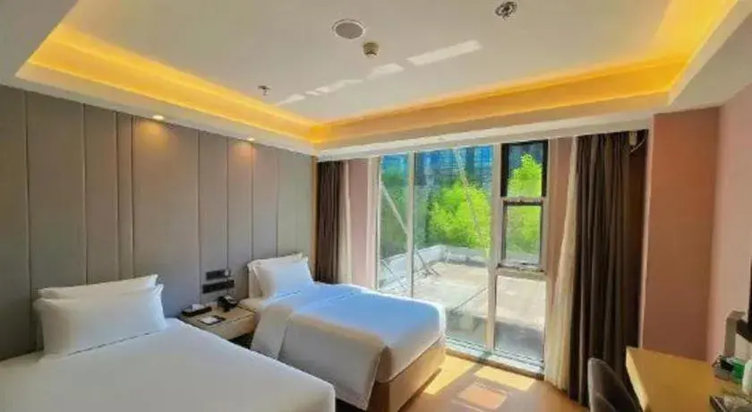 Bed in Lavande Hotel Beijing Fangshan Changyang Metro Station Bed in Lavande Hotel Beijing Fangshan Changyang Metro Station