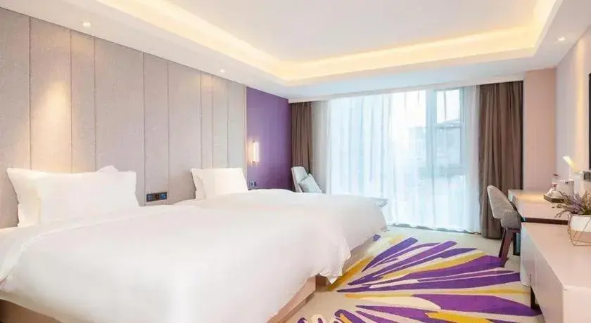 Bed in Lavande Hotel Beijing Fangshan Changyang Metro Station Bed in Lavande Hotel Beijing Fangshan Changyang Metro Station