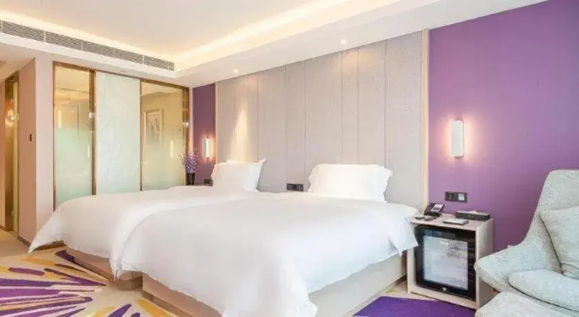 Bed in Lavande Hotel Beijing Fangshan Changyang Metro Station Bed in Lavande Hotel Beijing Fangshan Changyang Metro Station