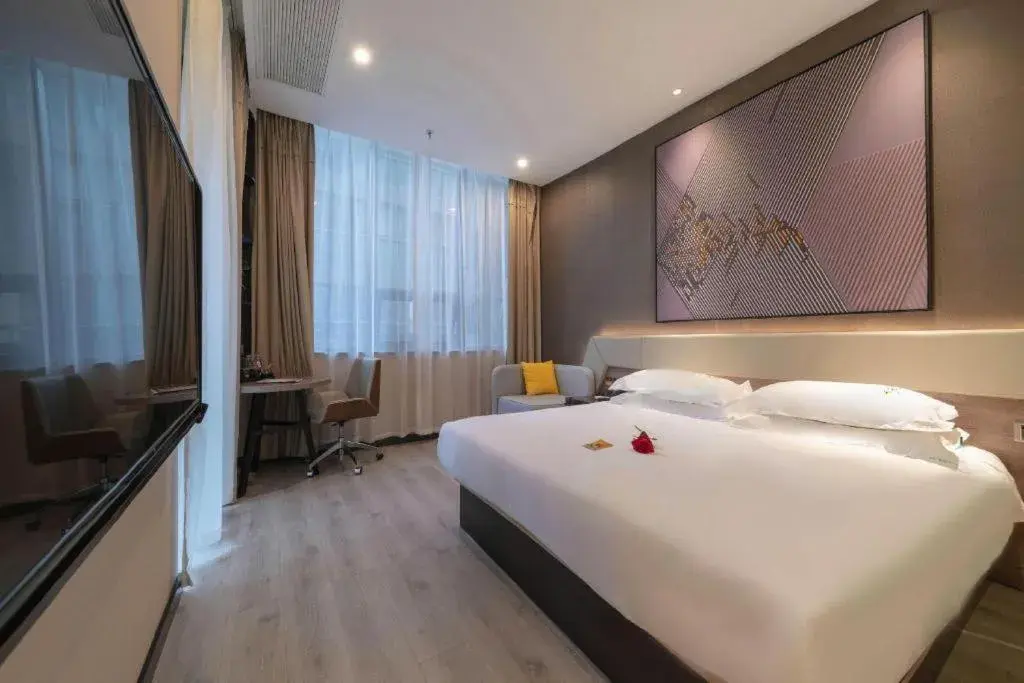 Bed in IU Hotels· Wuhan Jianghan Road Metro Station Bed in IU Hotels· Wuhan Jianghan Road Metro Station