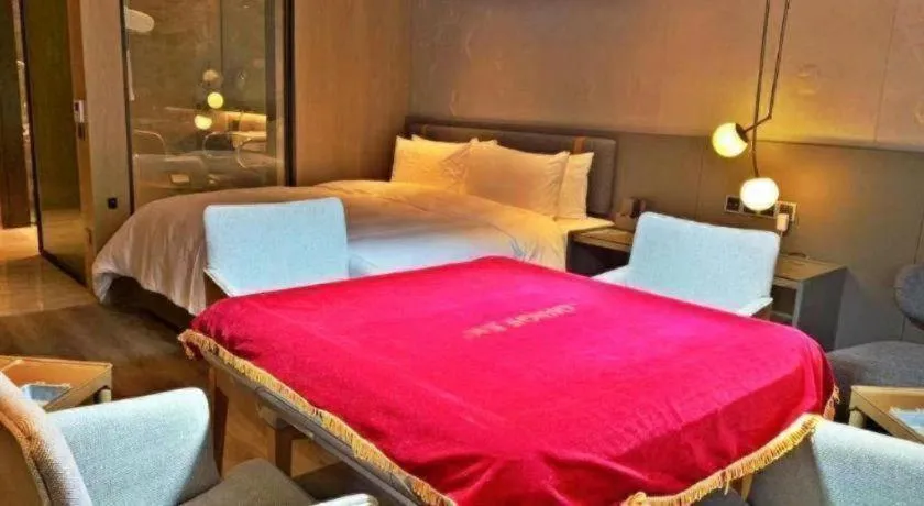 Bed in Zhejiang Cloud Mountain Deefly Hotel