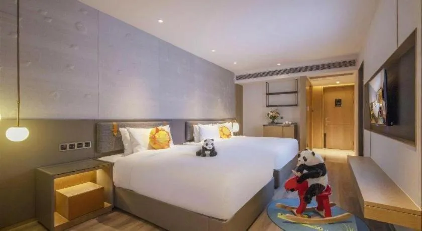 Bed in Zhejiang Cloud Mountain Deefly Hotel