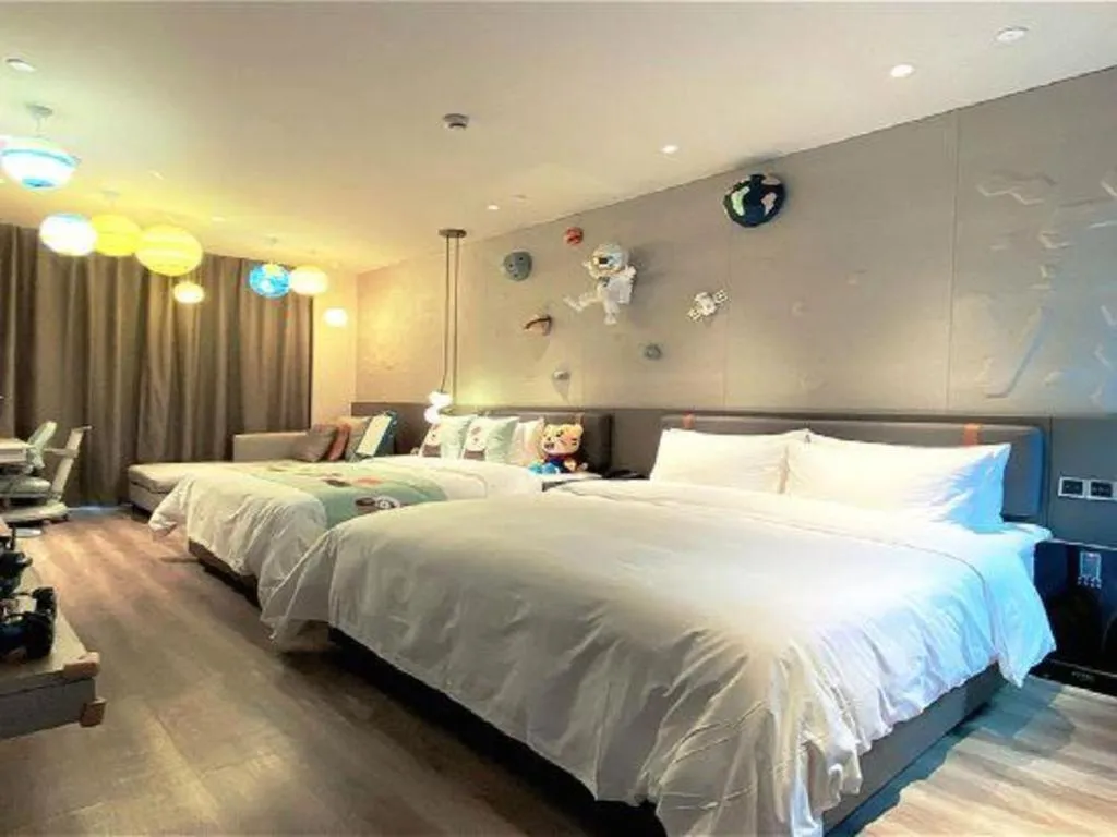 Bed in Zhejiang Cloud Mountain Deefly Hotel