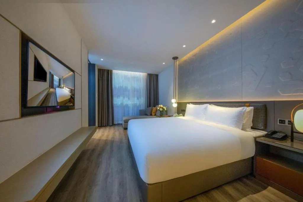 Bed in Zhejiang Cloud Mountain Deefly Hotel
