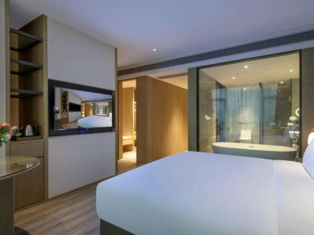 Bed in Zhejiang Cloud Mountain Deefly Hotel