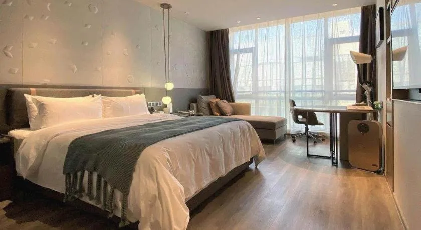 Bed in Zhejiang Cloud Mountain Deefly Hotel