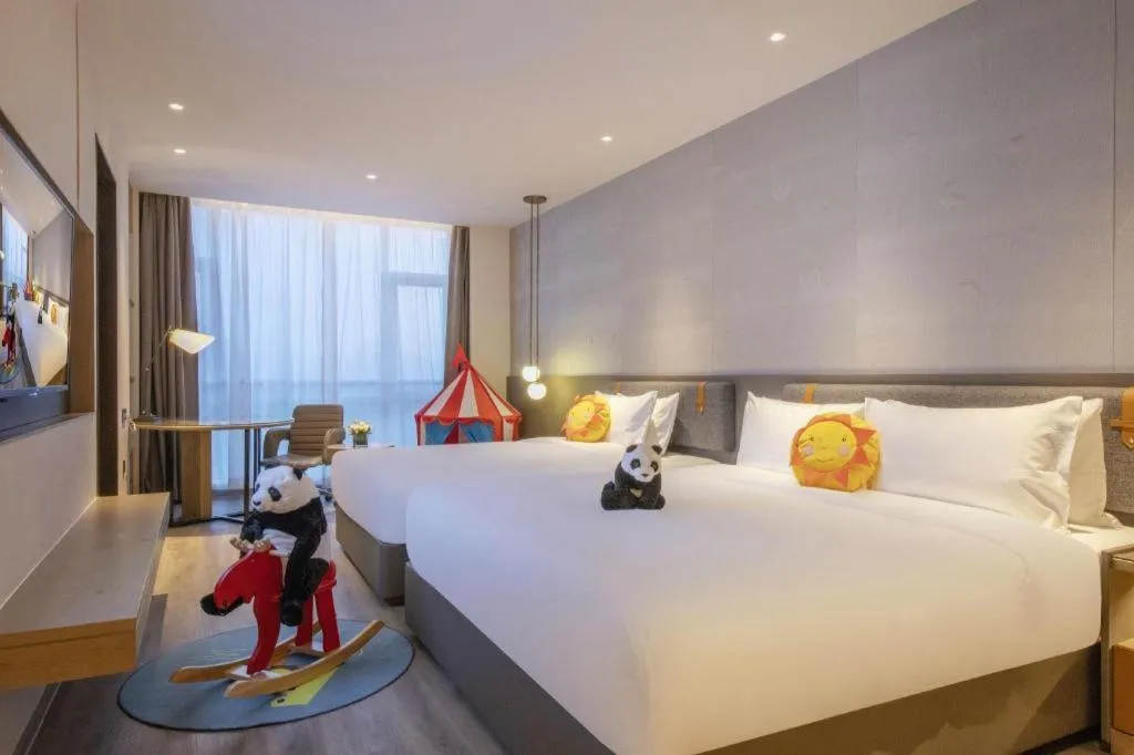 Bed in Zhejiang Cloud Mountain Deefly Hotel