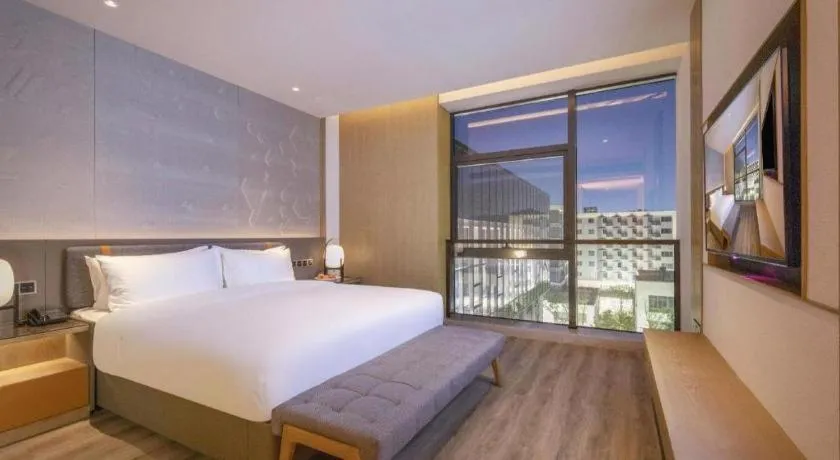 Bed in Zhejiang Cloud Mountain Deefly Hotel