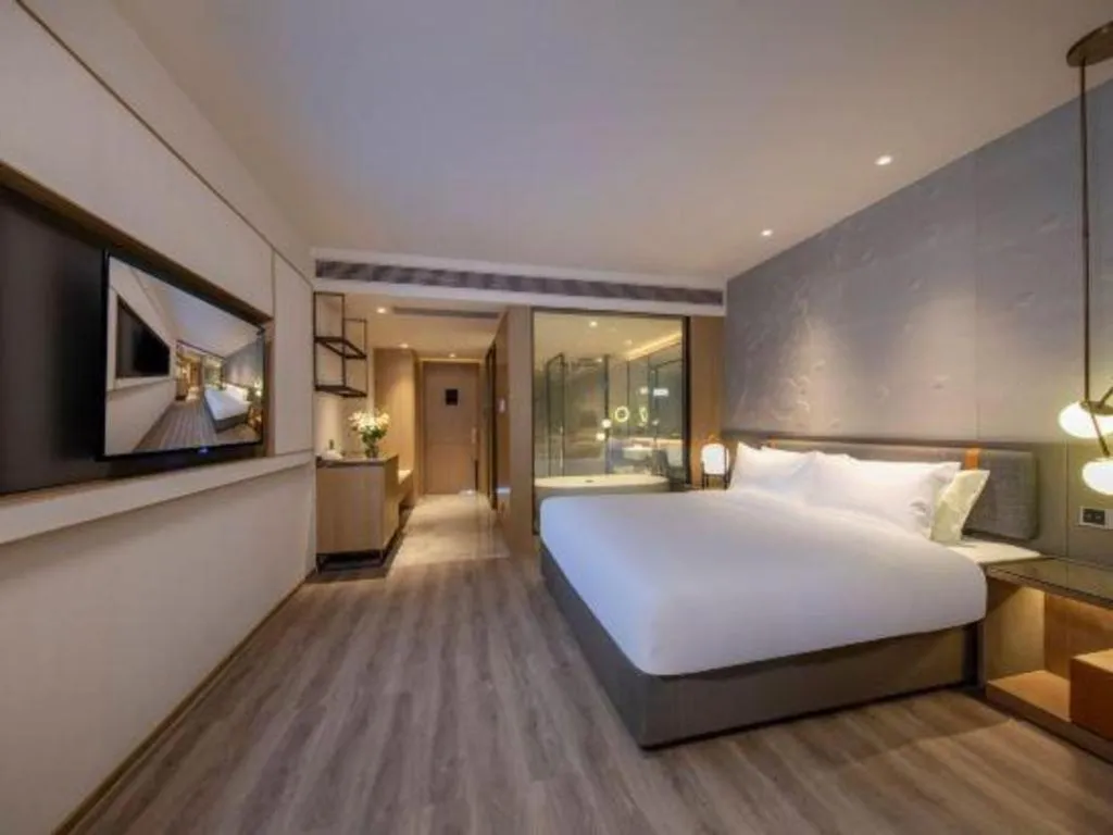 Bed in Zhejiang Cloud Mountain Deefly Hotel