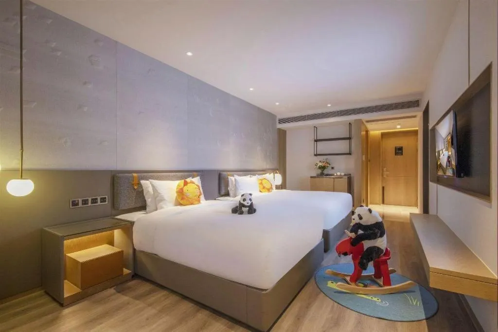 Bed in Zhejiang Cloud Mountain Deefly Hotel