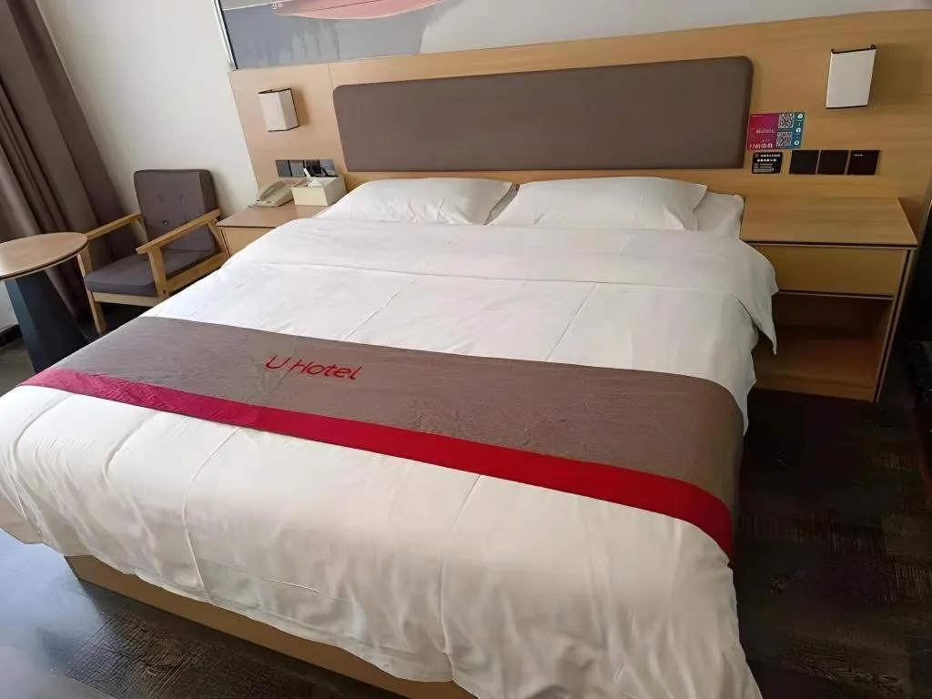 Bed in Thank Inn Hotel Hubei Huanggang Hong'an County Hong'an No.1 Middle School