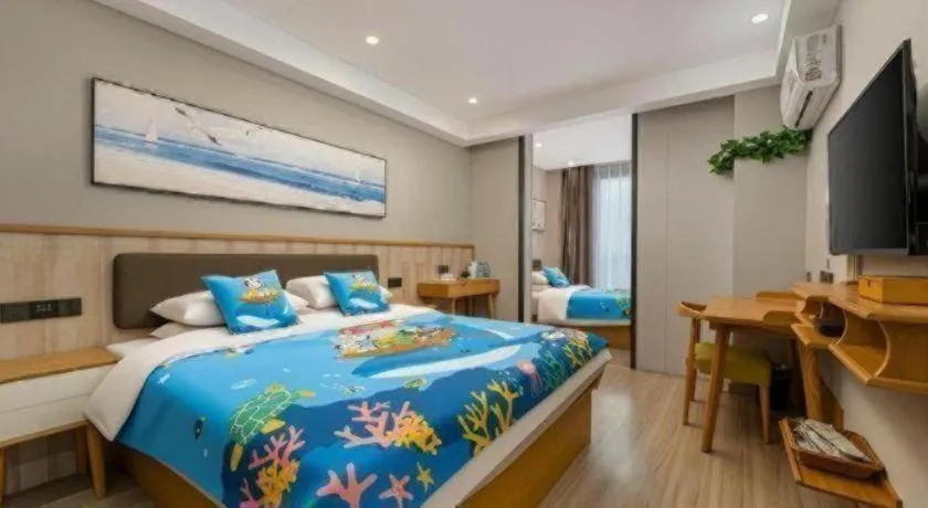 Bed in UP and IN Hotel Jiangsu Xuzhou Gulou District Lvdizhichuang