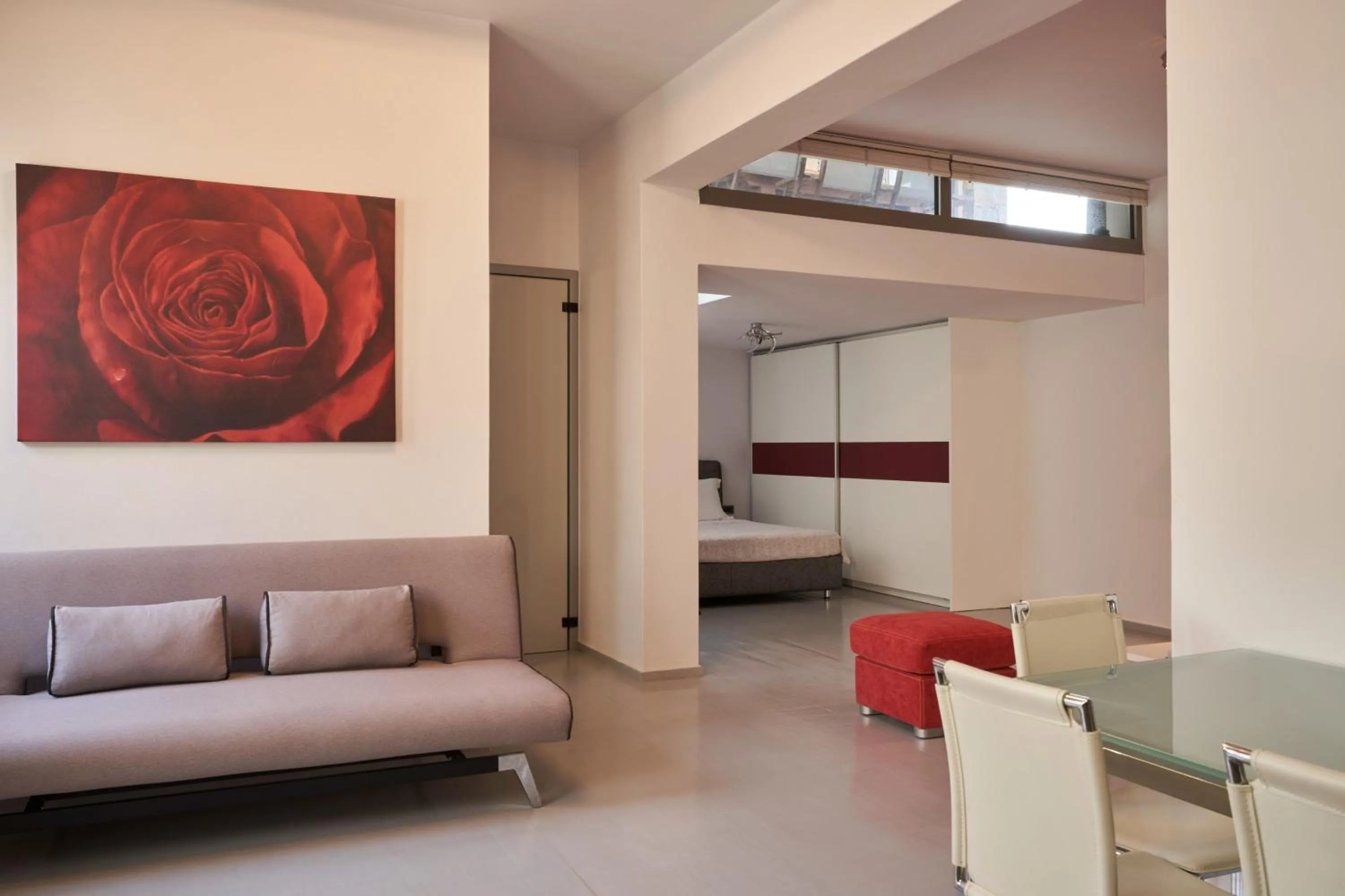 Seating area, Bed in Elounda White Pearl Villa