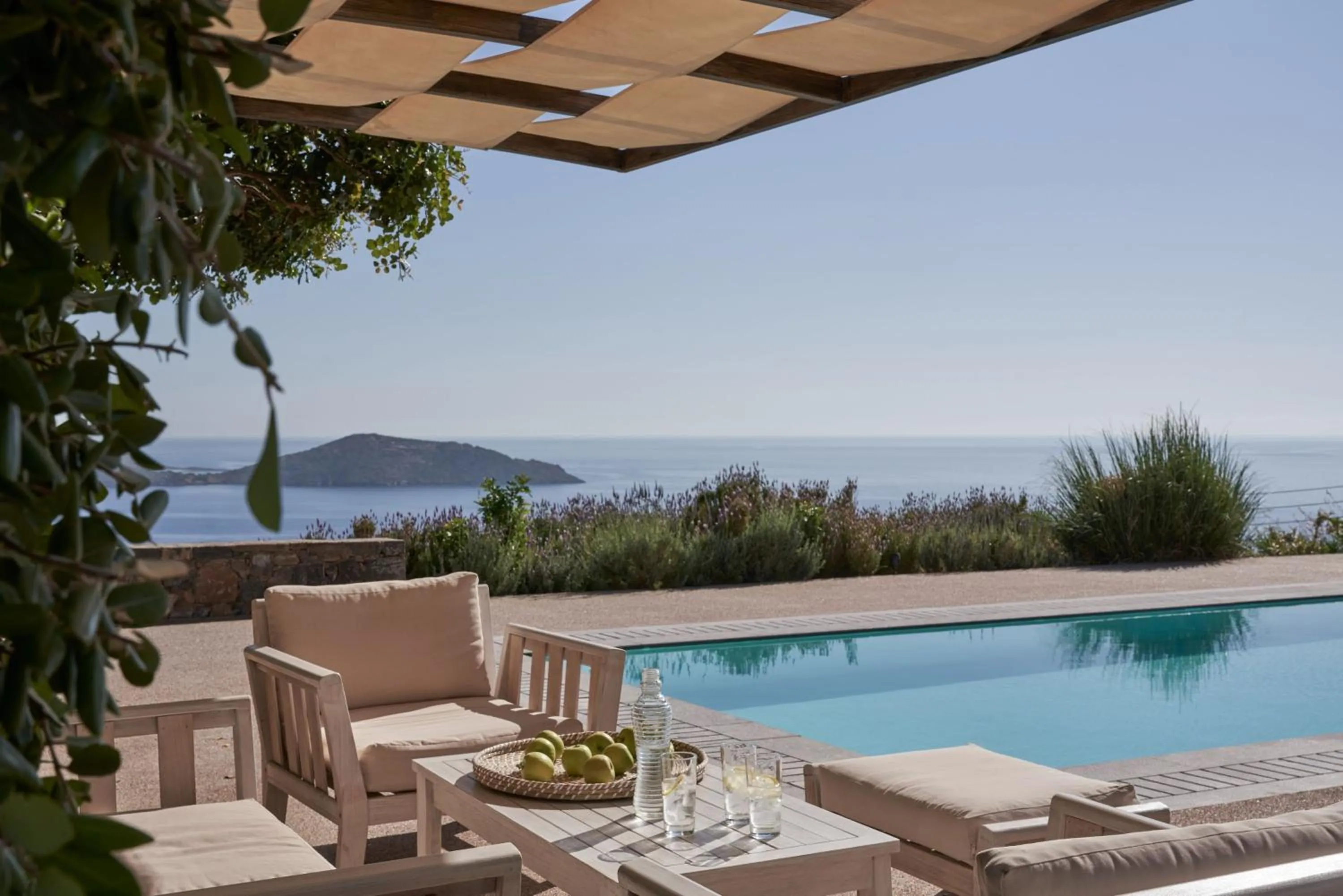 Sea view in Elounda White Pearl Villa